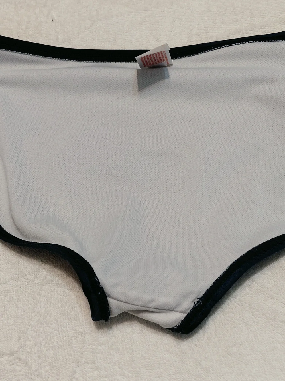 Cat & Jack Navy Striped Bikini with Neon Pink Navy Teal Yellow Trim